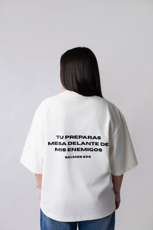 Salmos 23:5 / Camiseta Off-White